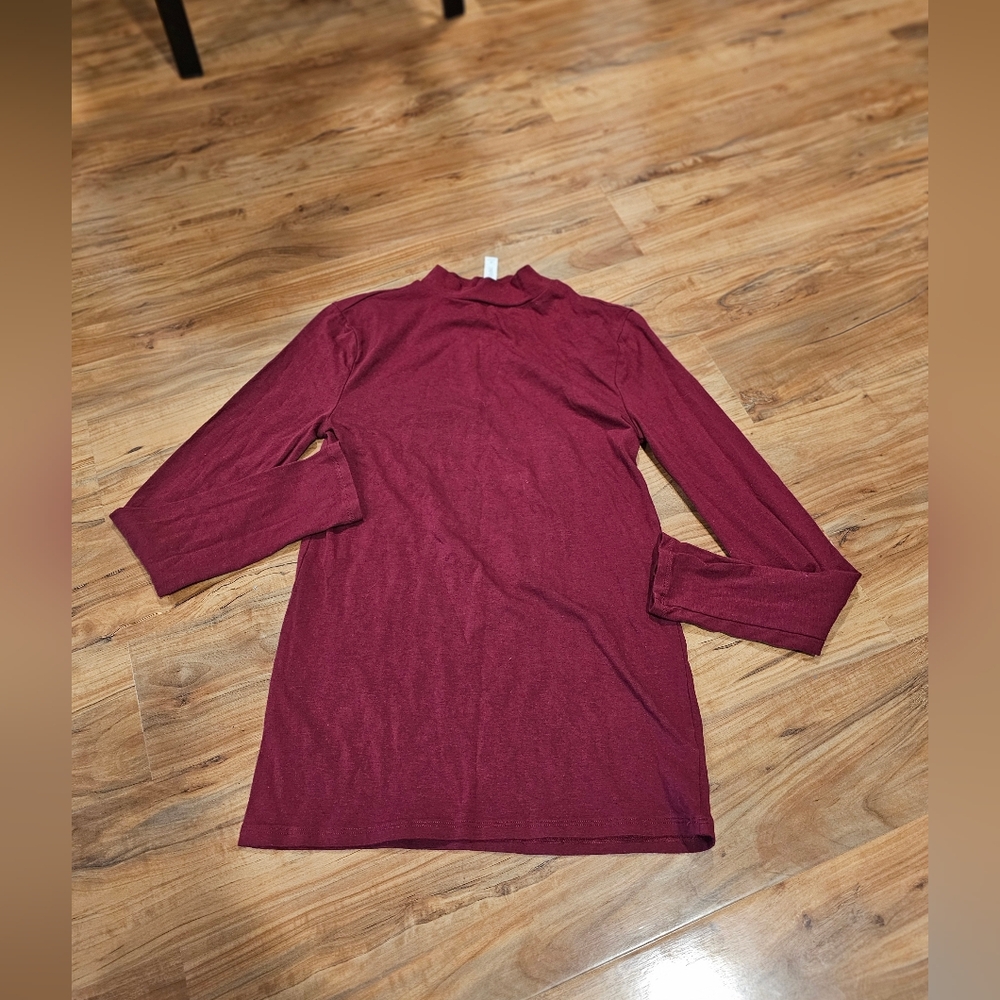 Burgundy Long Sleeve Top